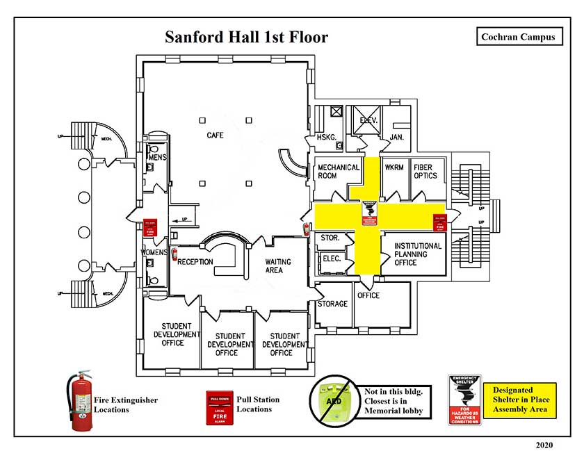 Sanford Hall 1st Safety Diagram